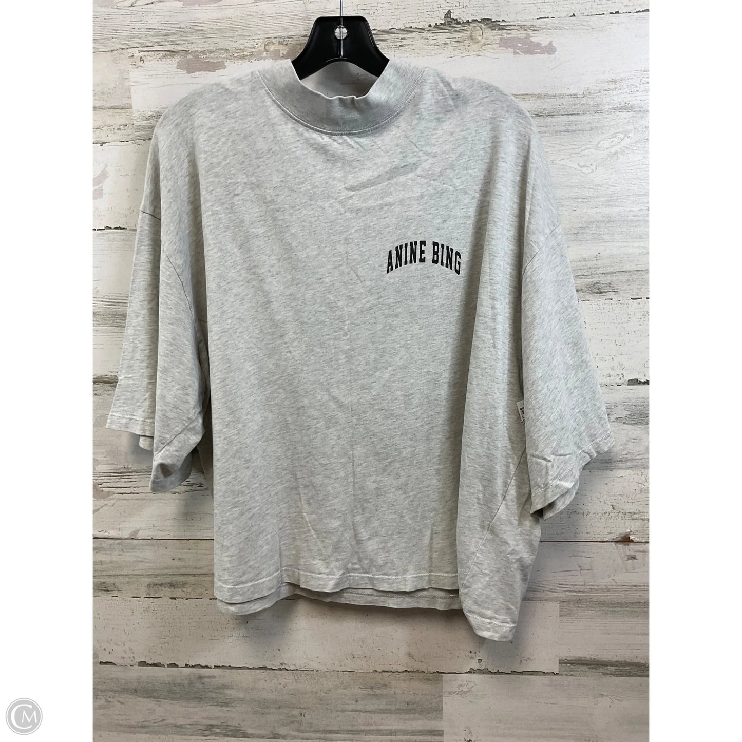 Top Short Sleeve By Anine Bing In Grey, Size: L