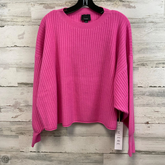 Sweater By Lumiere In Pink, Size: L