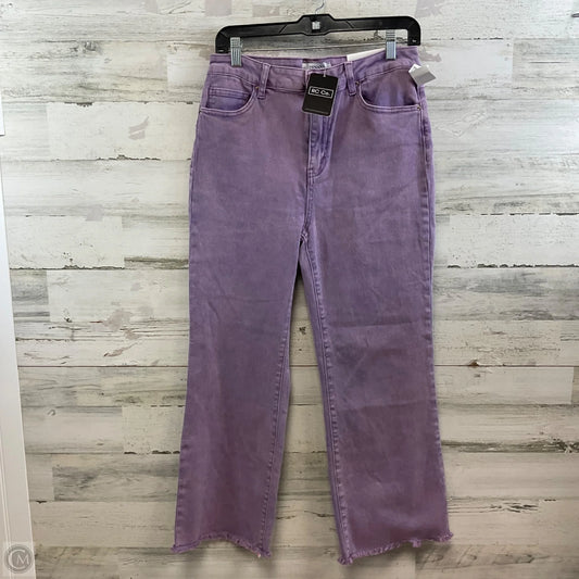 Jeans Straight By Zenana Outfitters In Purple, Size: L