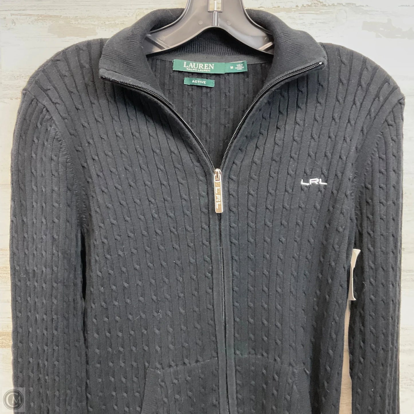 Sweater By Lauren By Ralph Lauren In Black, Size: M