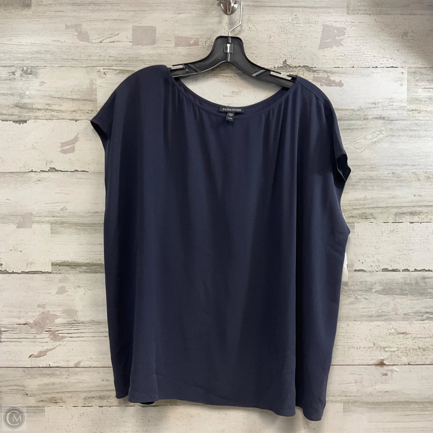 Blouse Sleeveless By Eileen Fisher In Blue, Size: Xl