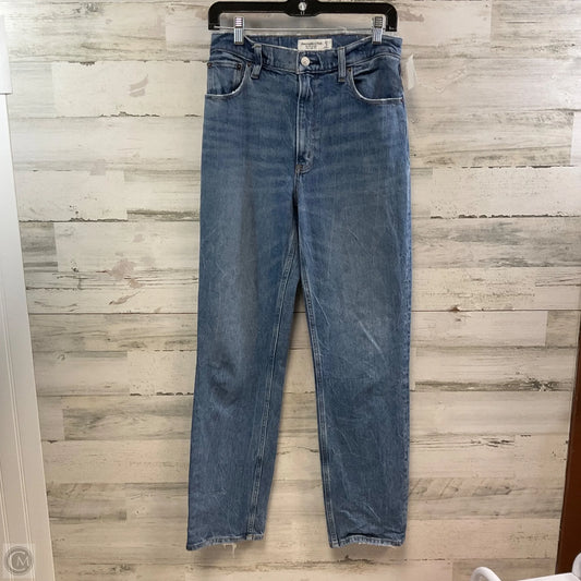 Jeans Straight By Abercrombie And Fitch In Blue Denim, Size: 12