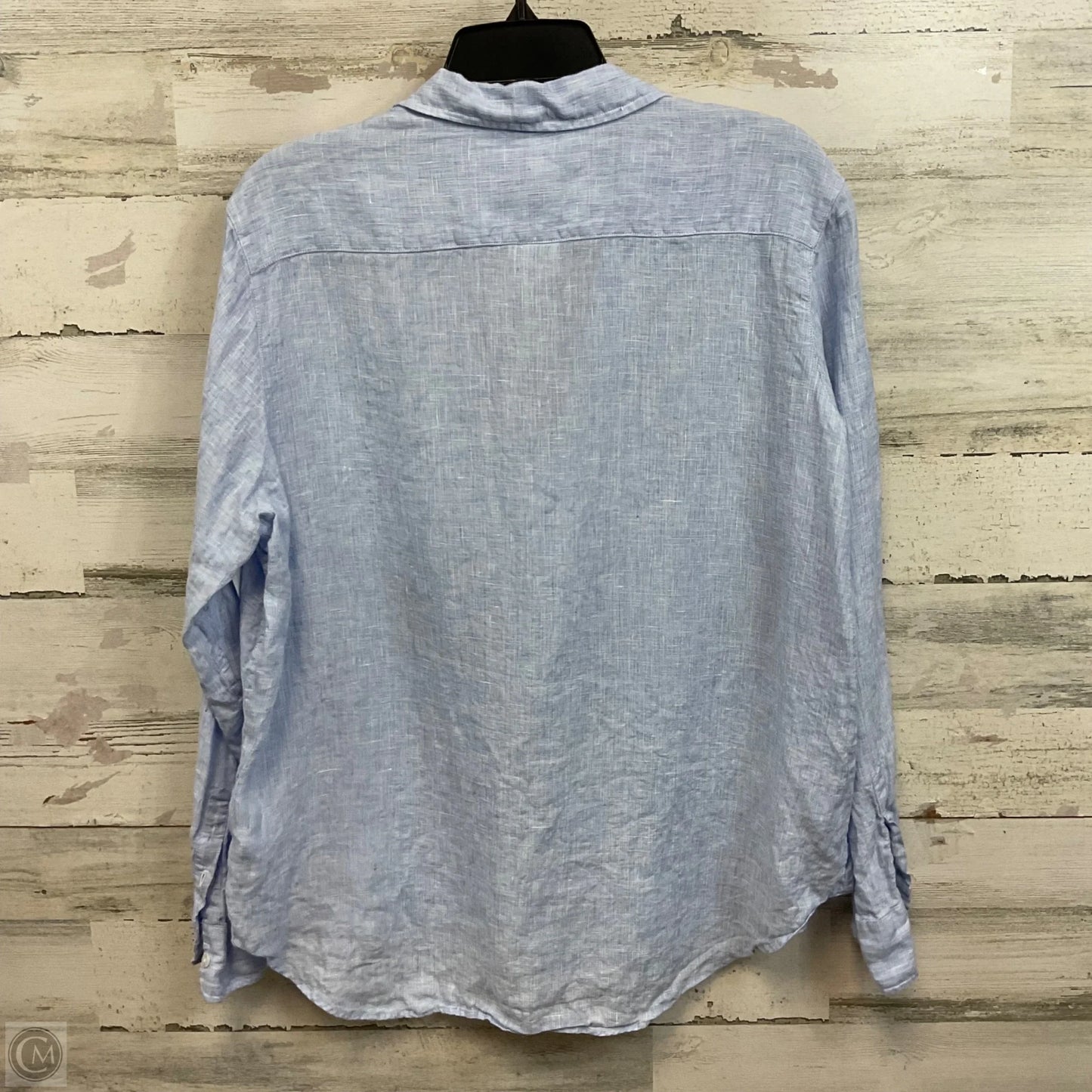 Blouse Long Sleeve By Frank And Eileen In Blue, Size: M