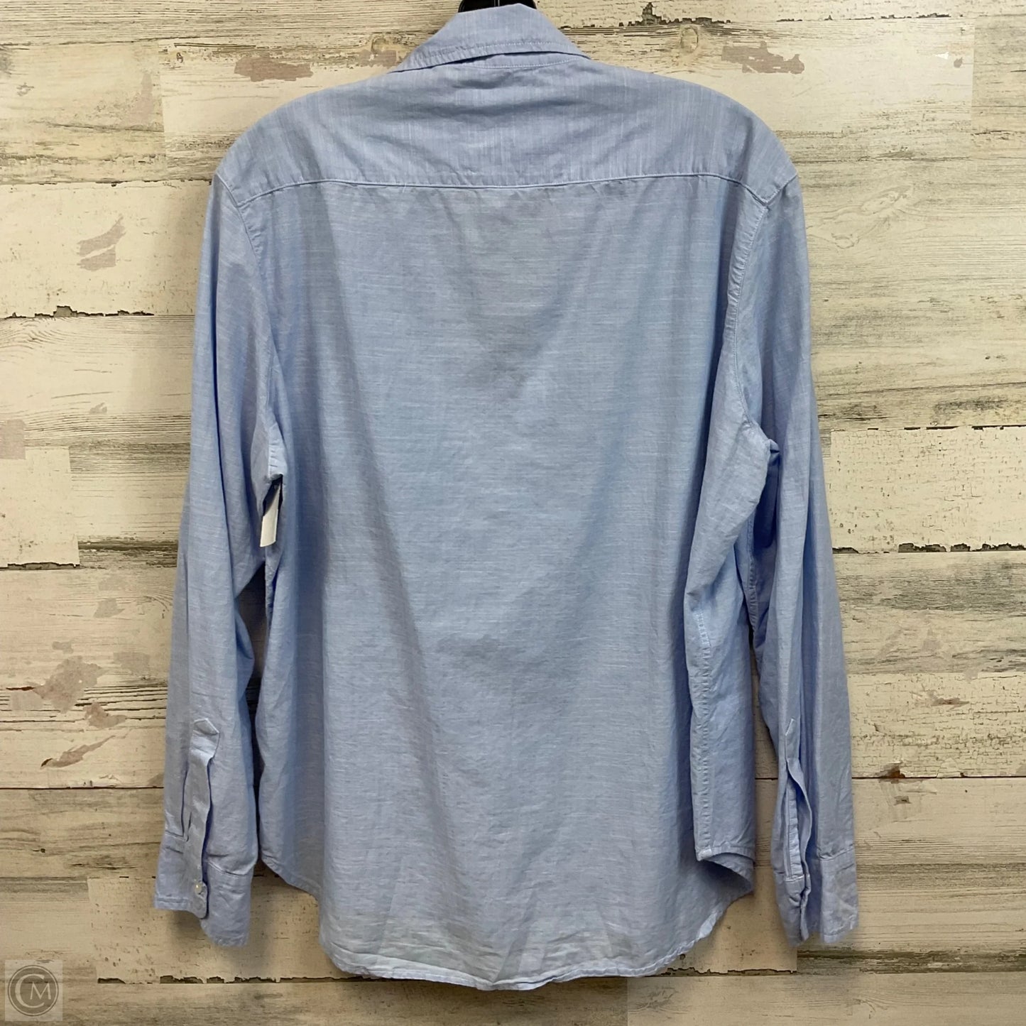 Blouse Long Sleeve By Frank And Eileen In Blue, Size: M