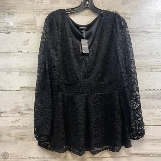 Top Long Sleeve By Torrid In Black, Size: 1x
