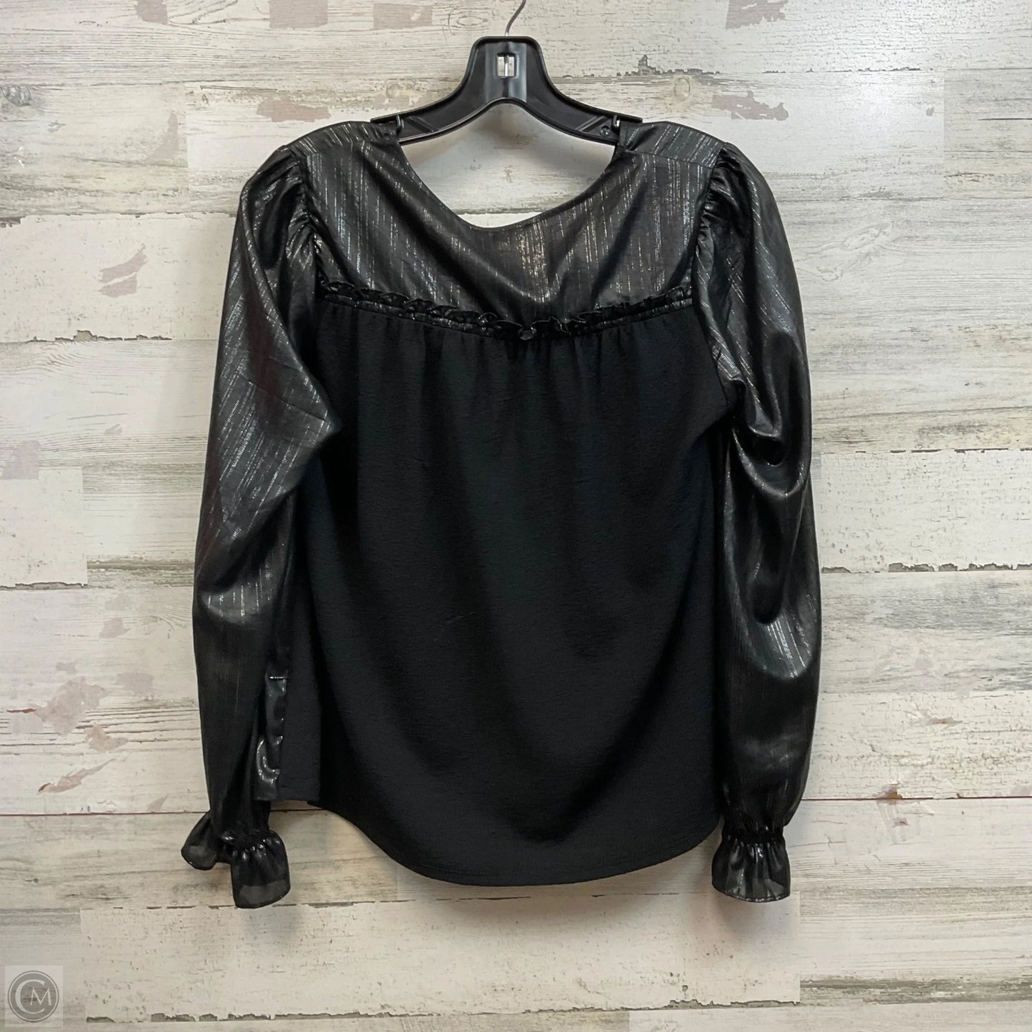 Top Long Sleeve By Current Air In Black, Size: S