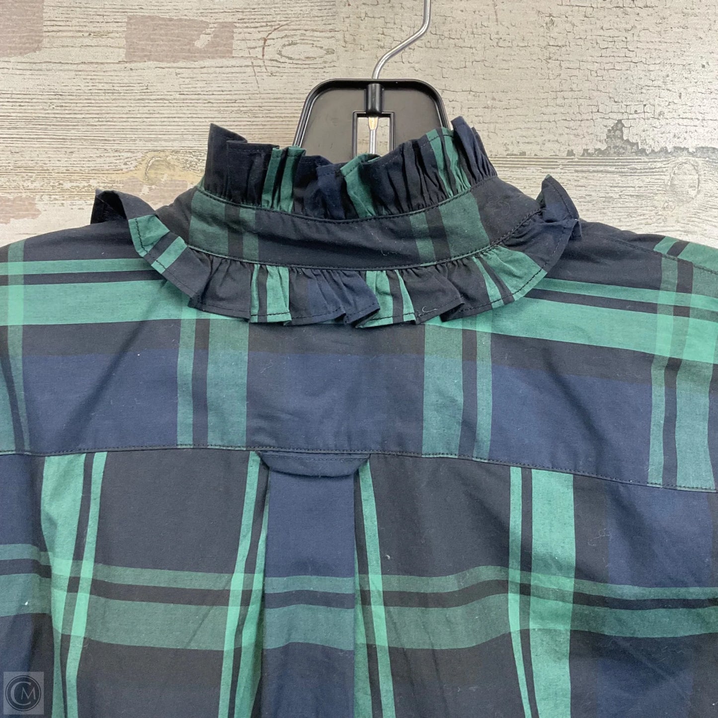 Blouse Long Sleeve By J. Crew In Green, Size: Xs