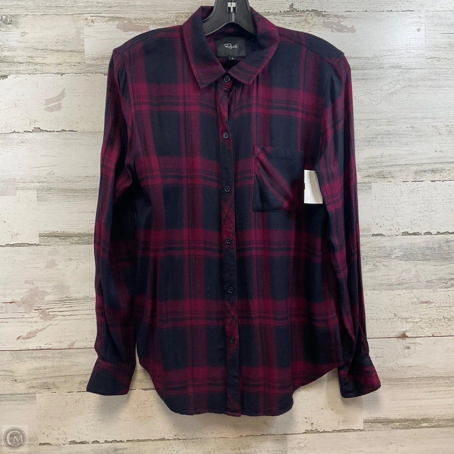 Top Long Sleeve By Rails In Black, Size: S