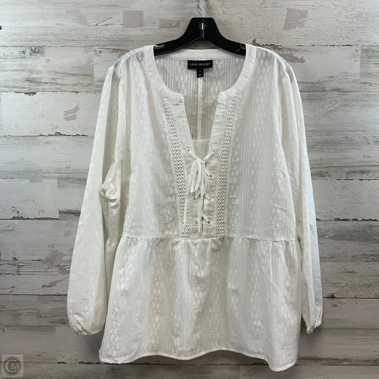 Top 3/4 Sleeve By Lane Bryant In White, Size: 2x