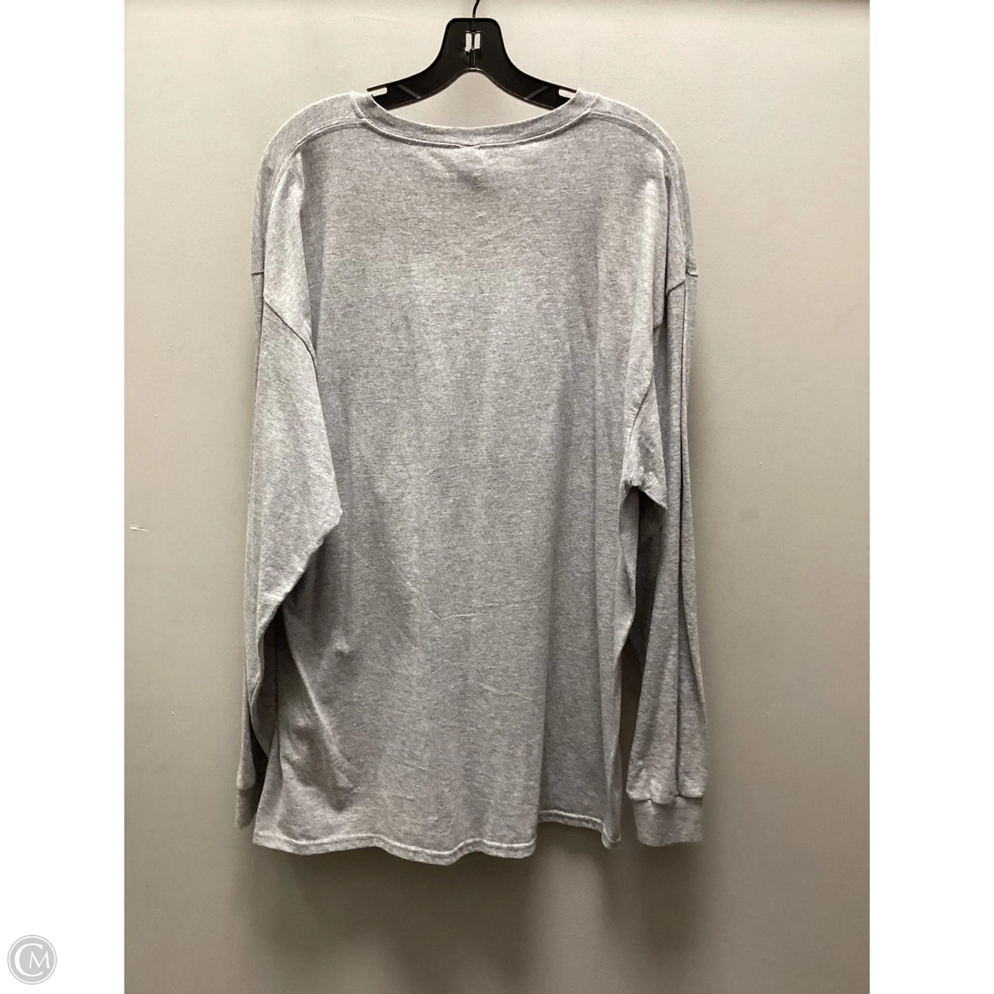 Top Long Sleeve Basic By Jerzees In Grey, Size: Xl