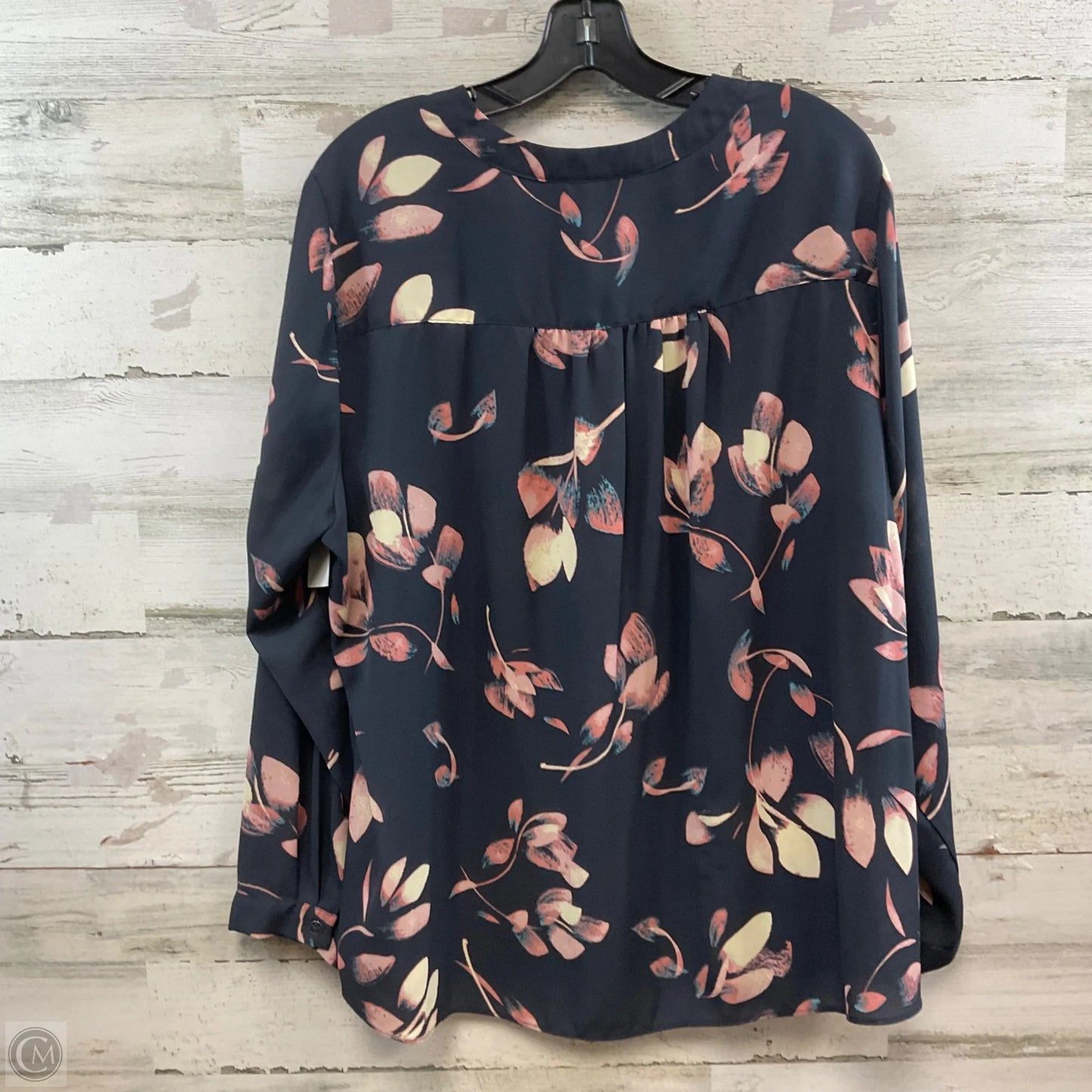 Top Long Sleeve By Zac And Rachel In Grey, Size: 2x