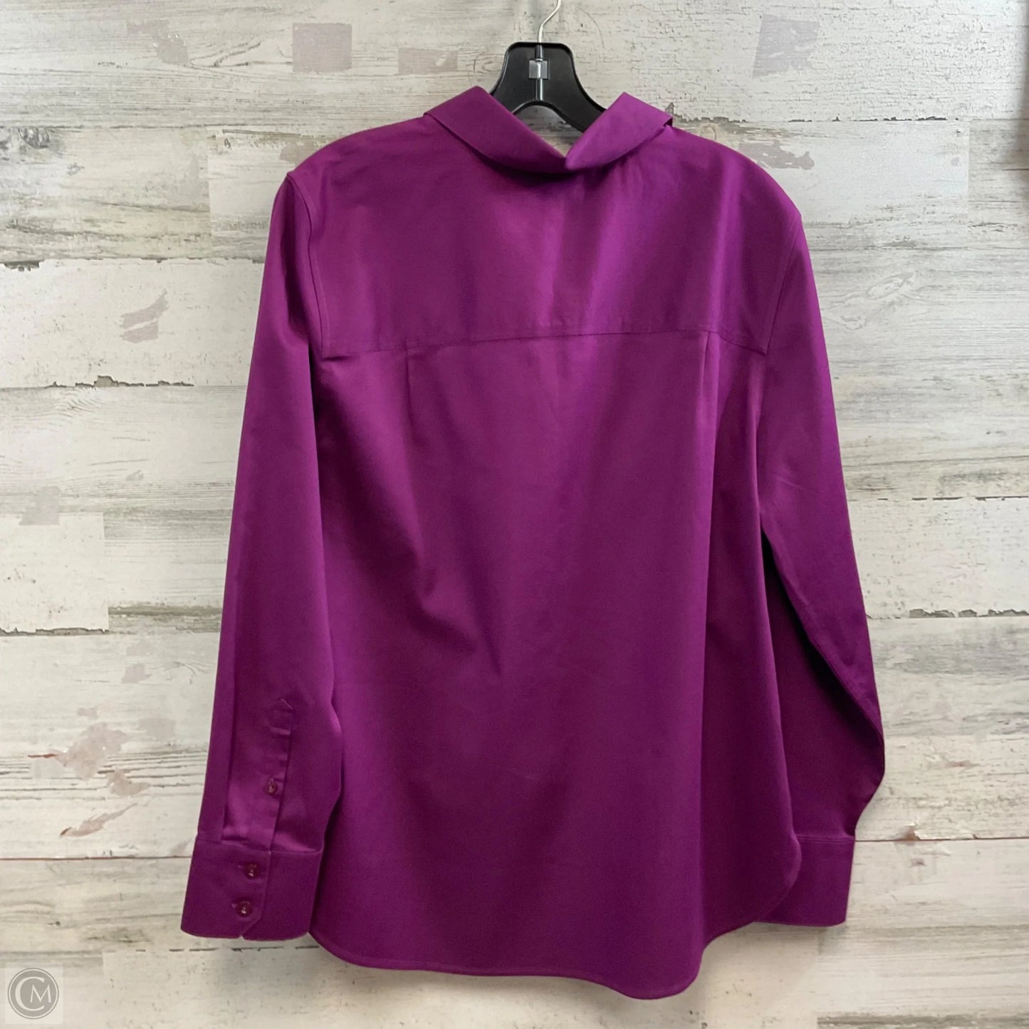 Blouse Long Sleeve By Chicos In Purple, Size: M