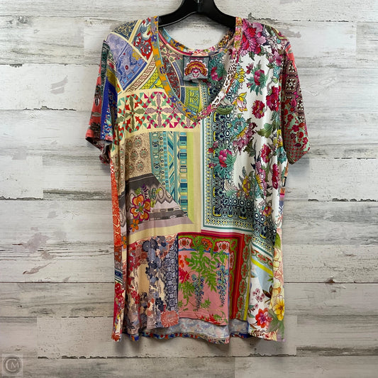 Top Short Sleeve By Johnny Was In Orange, Size: M