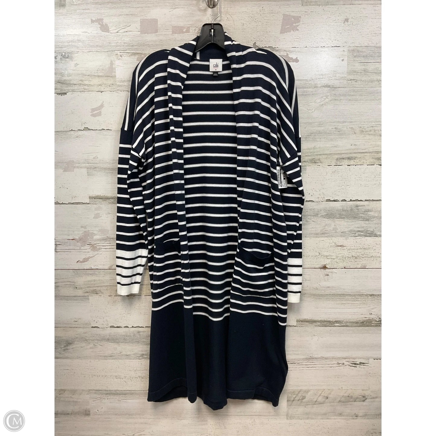 Cardigan By Cabi In Blue & White, Size: M