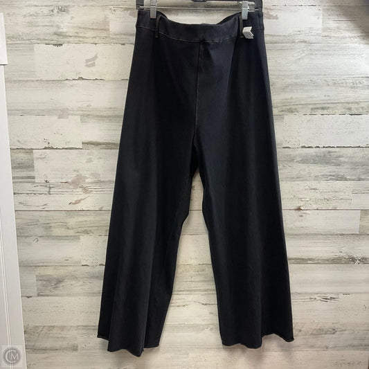 Jeans Wide Leg By Lysse In Black Denim, Size: Xl