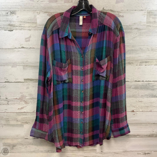 Top Long Sleeve By Pilcro In Pink, Size: Xl
