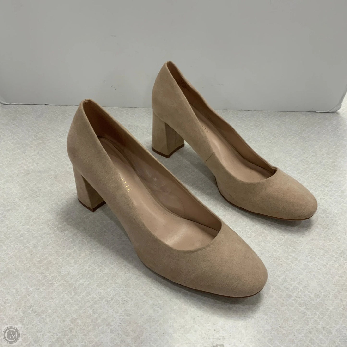 Shoes Heels Block By Kelly And Katie In Beige, Size: 9.5