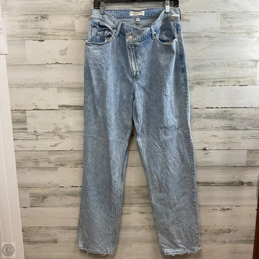 Jeans Straight By Abercrombie And Fitch In Blue Denim, Size: 14 LONG