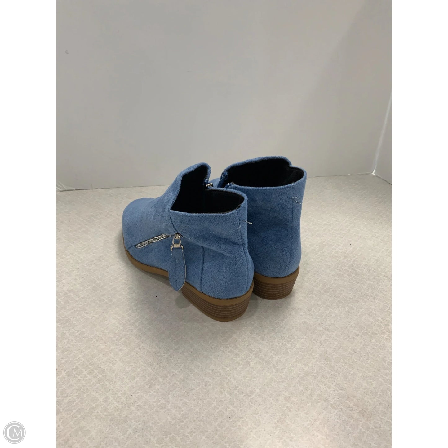 Boots Ankle Flats By Cme In Blue, Size: 10