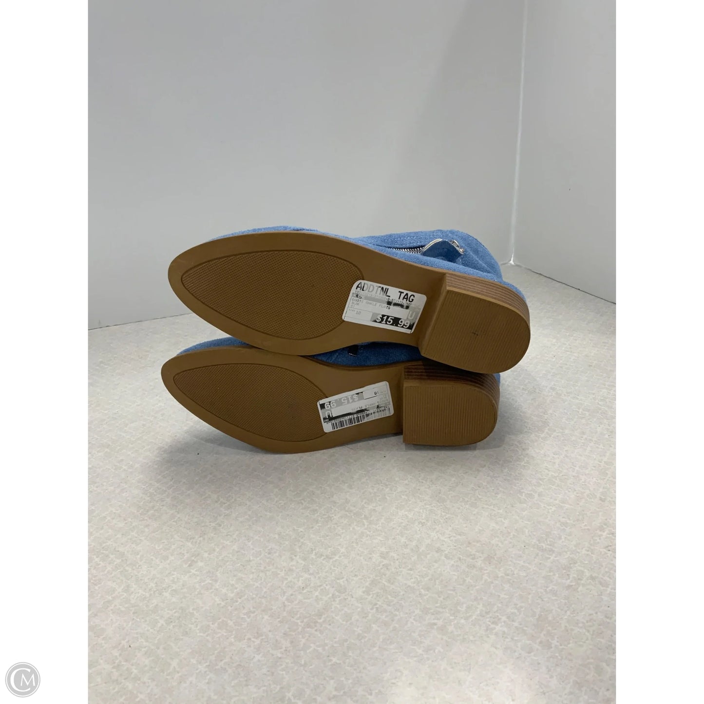 Boots Ankle Flats By Cme In Blue, Size: 10