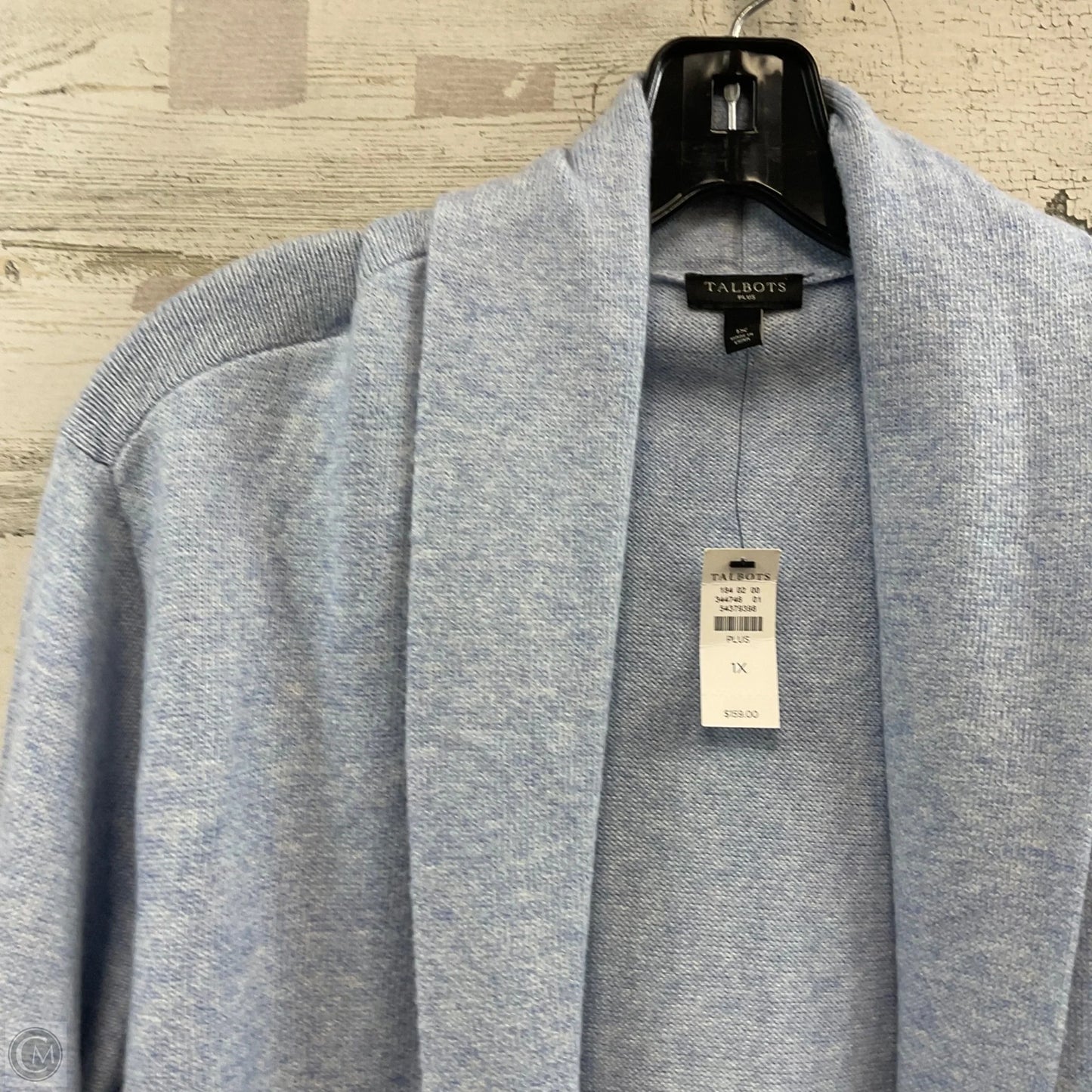 Sweater Cardigan By Talbots In Blue, Size: 1x