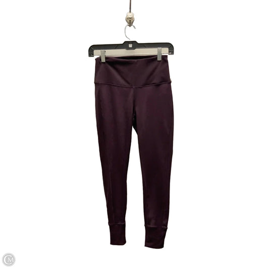 Athletic Leggings By 90 Degrees By Reflex In Maroon, Size: S