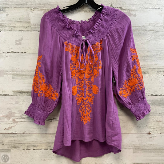Top 3/4 Sleeve By Sundance In Purple, Size: S