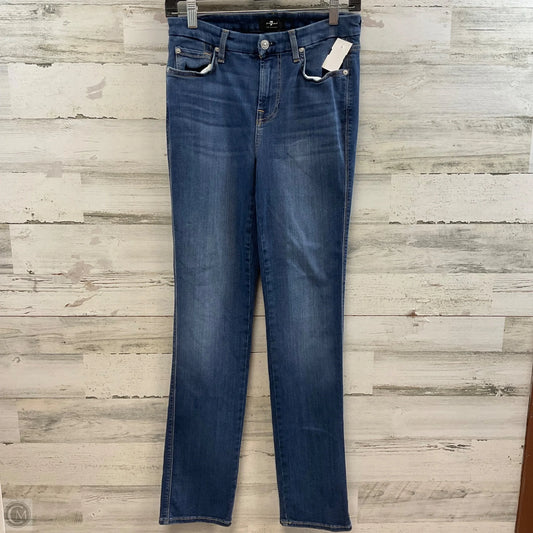 Jeans Straight By 7 For All Mankind In Blue Denim, Size: 6