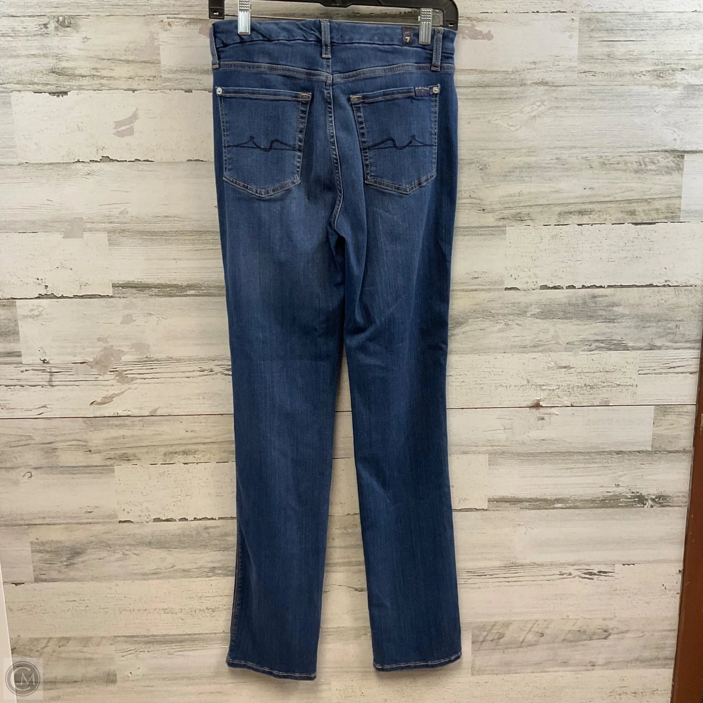 Jeans Straight By 7 For All Mankind In Blue Denim, Size: 6