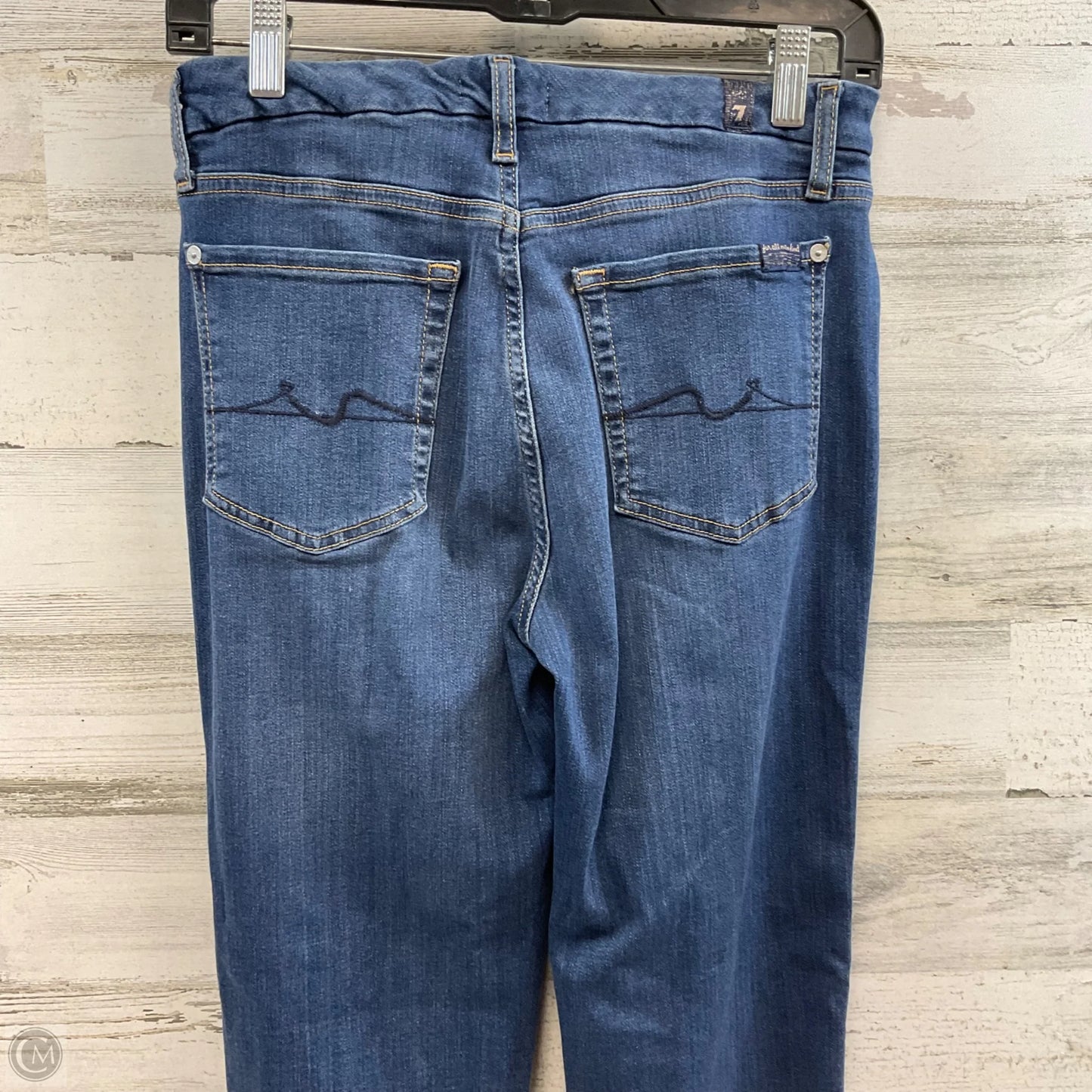 Jeans Straight By 7 For All Mankind In Blue Denim, Size: 6