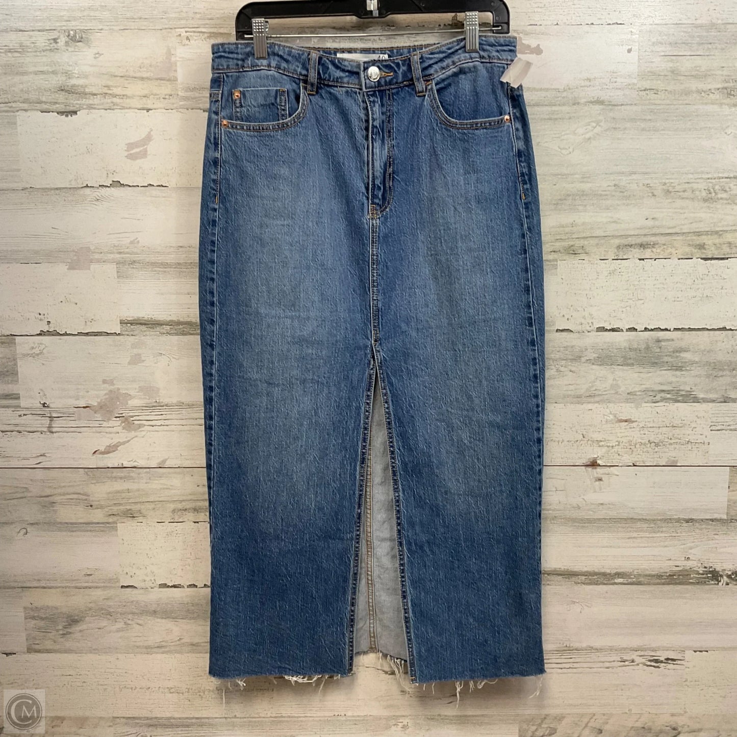 Skirt Midi By Cmc In Blue Denim, Size: 8