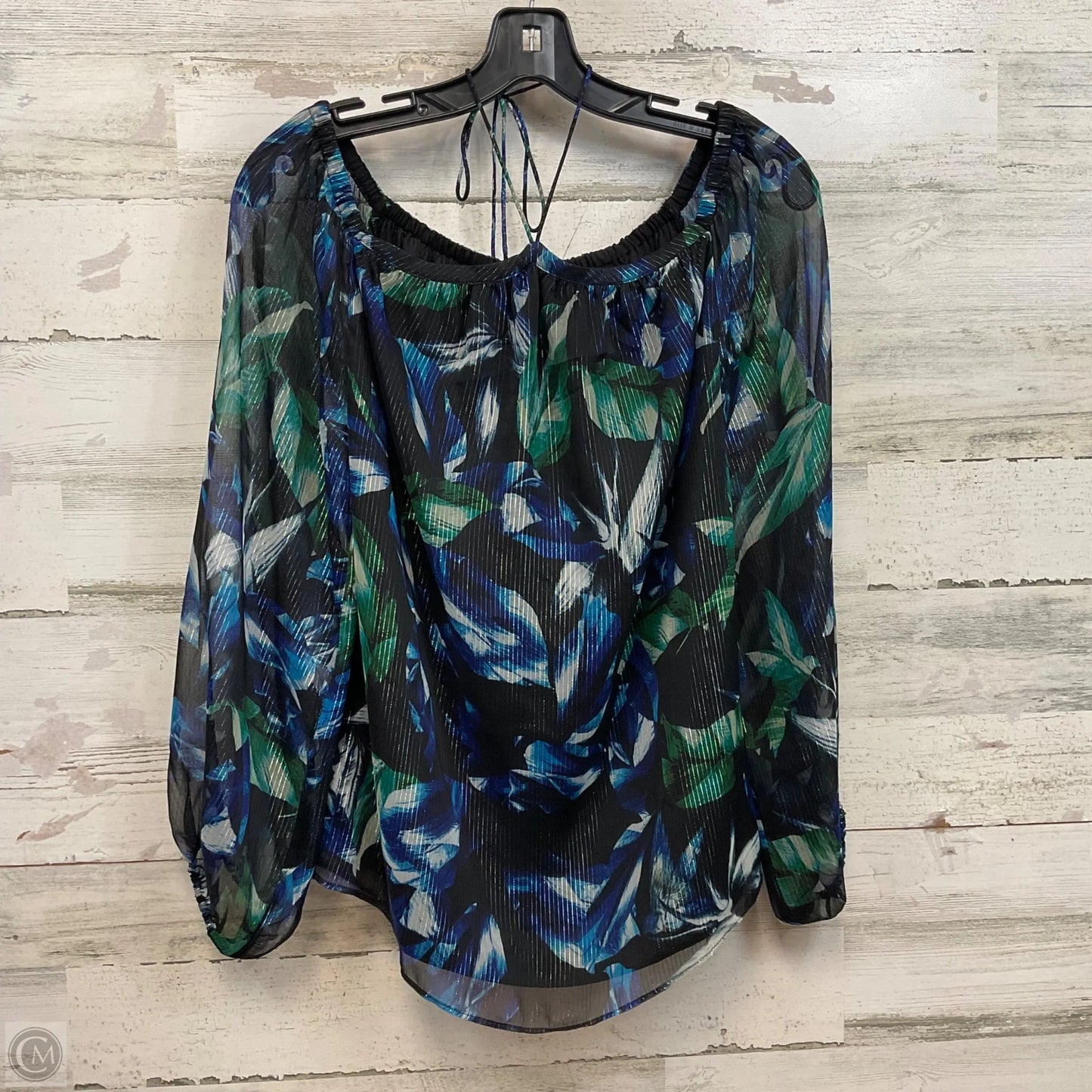 Blouse Long Sleeve By White House Black Market In Black, Size: Xs