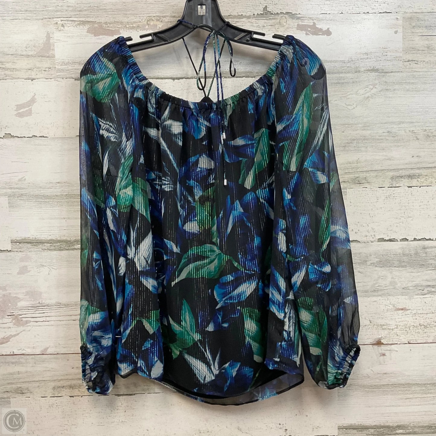 Blouse Long Sleeve By White House Black Market In Black, Size: Xs