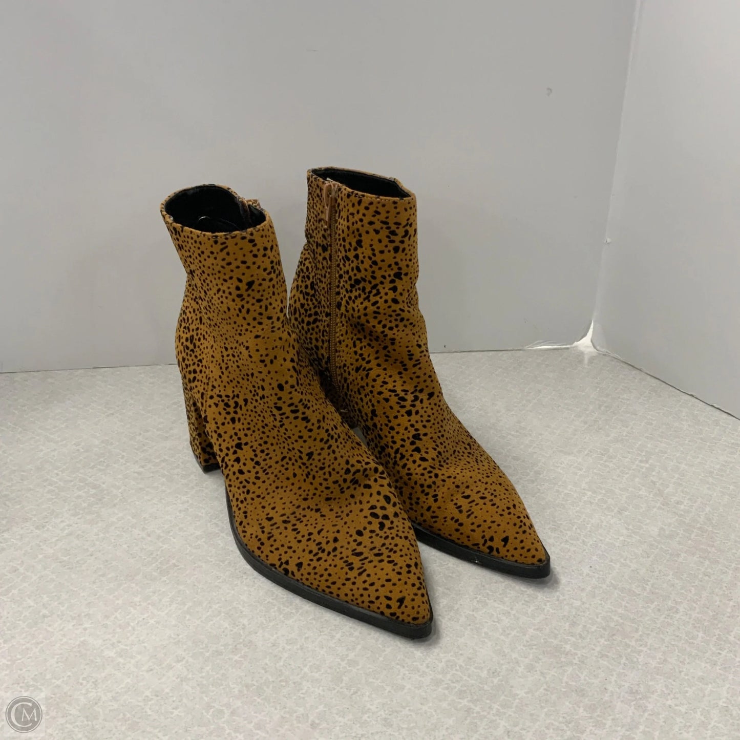 Boots Ankle Heels By Altard State In Animal Print, Size: 9