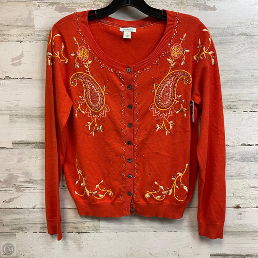 Sweater Cardigan By Sundance In Orange, Size: S