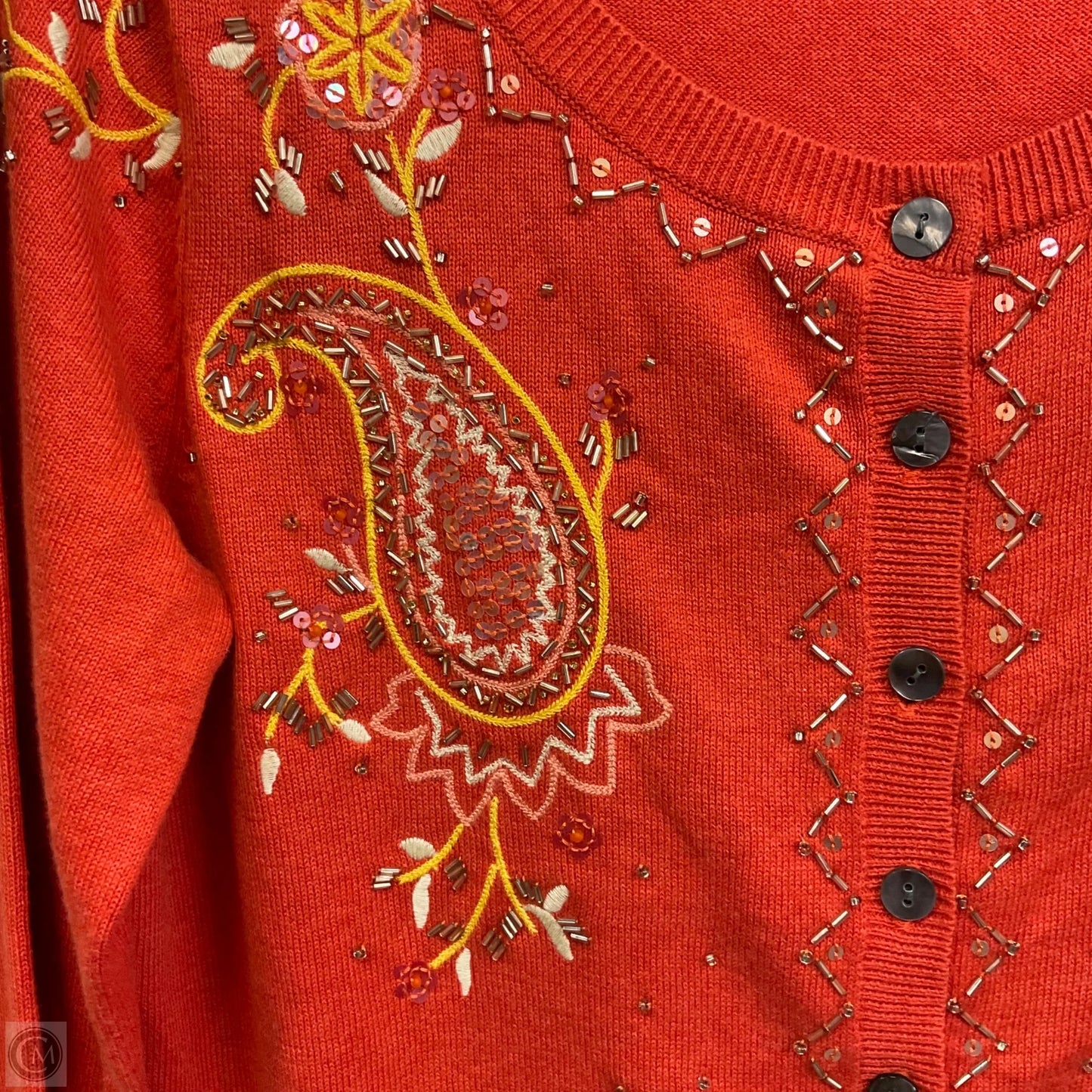 Sweater Cardigan By Sundance In Orange, Size: S
