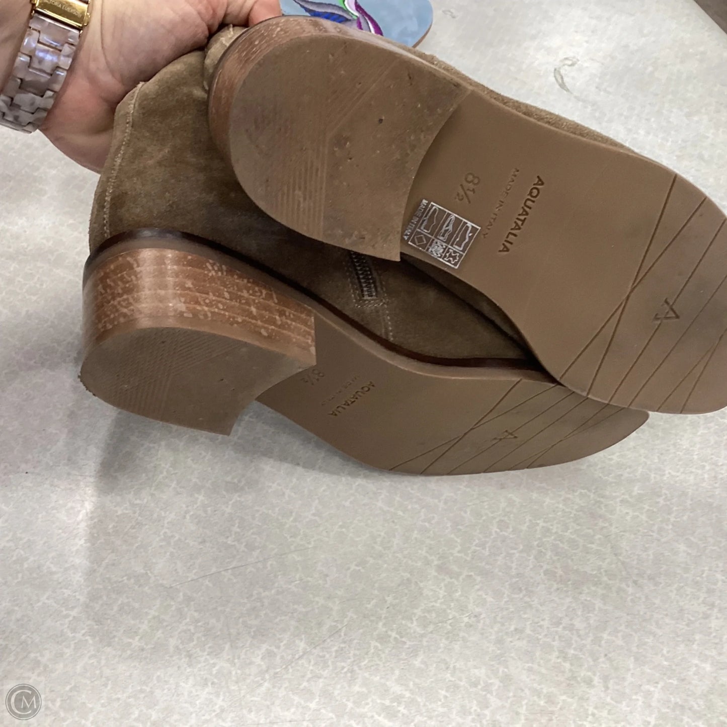 Boots Ankle Flats By Aquatalia In Brown, Size: 8.5