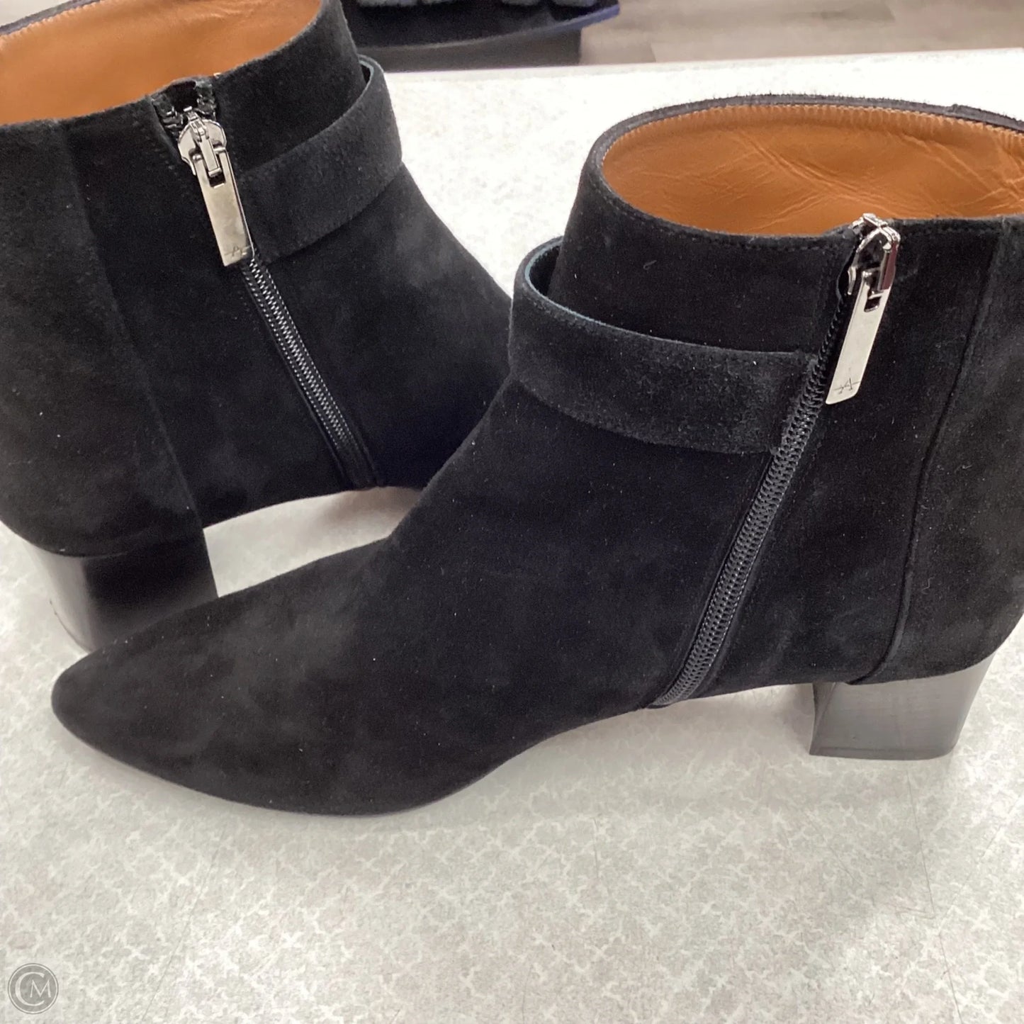 Boots Ankle Heels By Aquatalia In Black, Size: 8.5