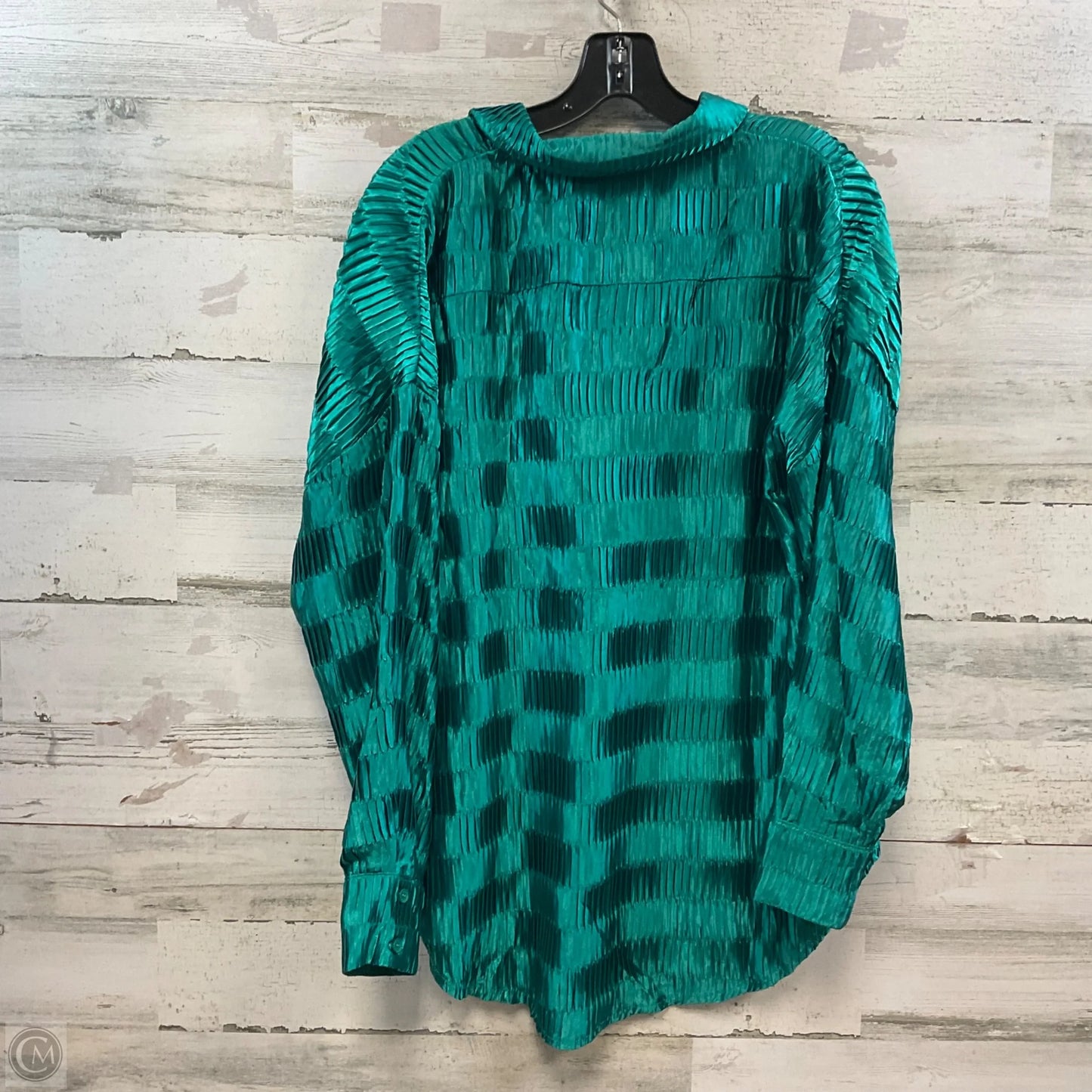 Blouse Long Sleeve By Willow & Root In Green, Size: S