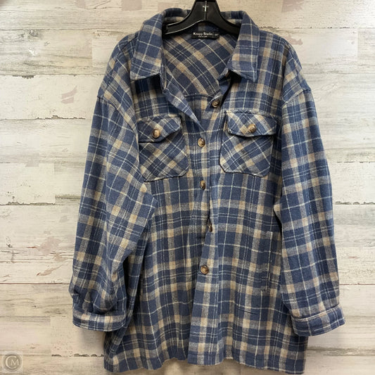 Top Long Sleeve By KNAPP STUDIO In Blue, Size: 3x