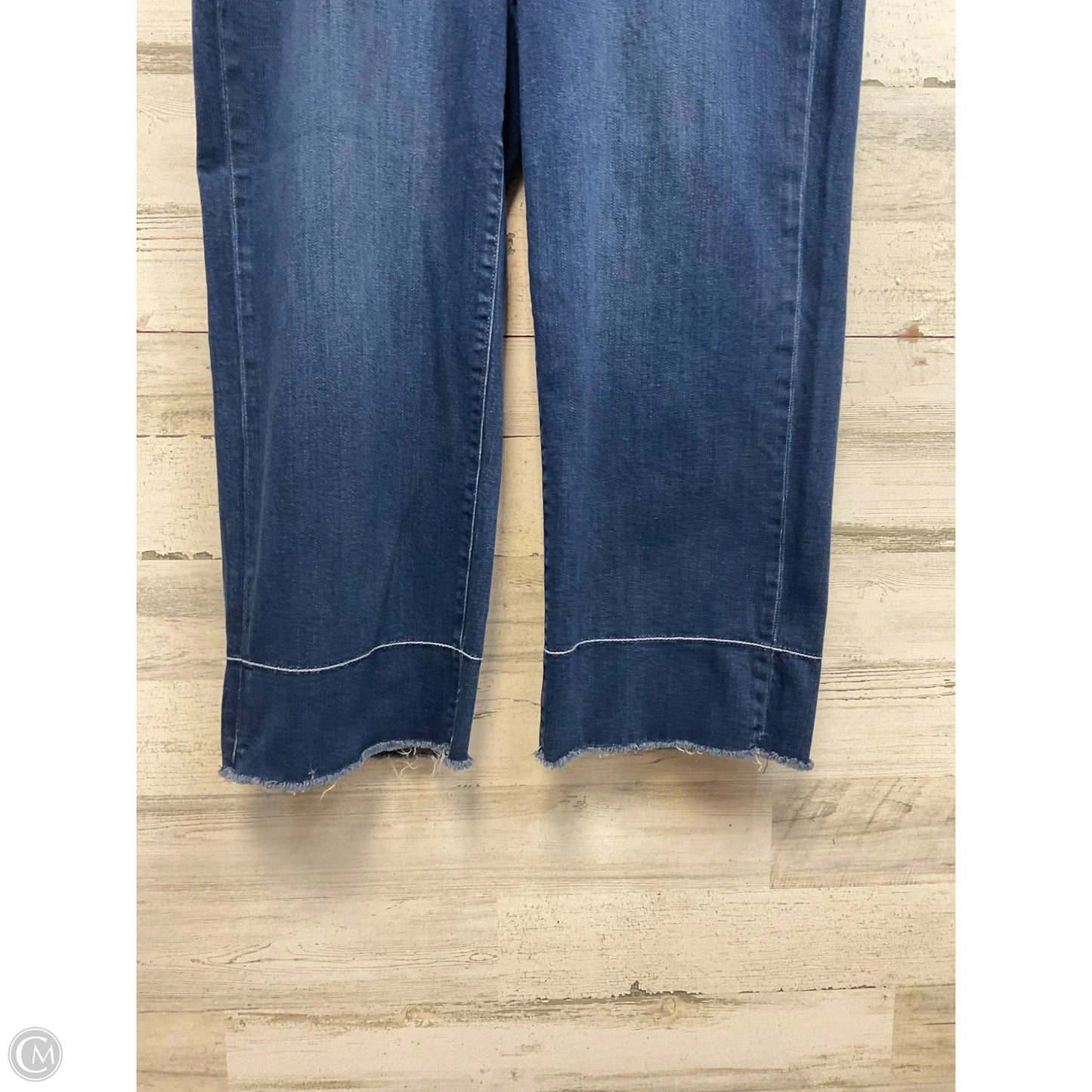 Jeans Cropped By Chicos In Blue Denim, Size: 16