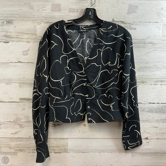 Blouse Long Sleeve By Madewell In Black, Size: M