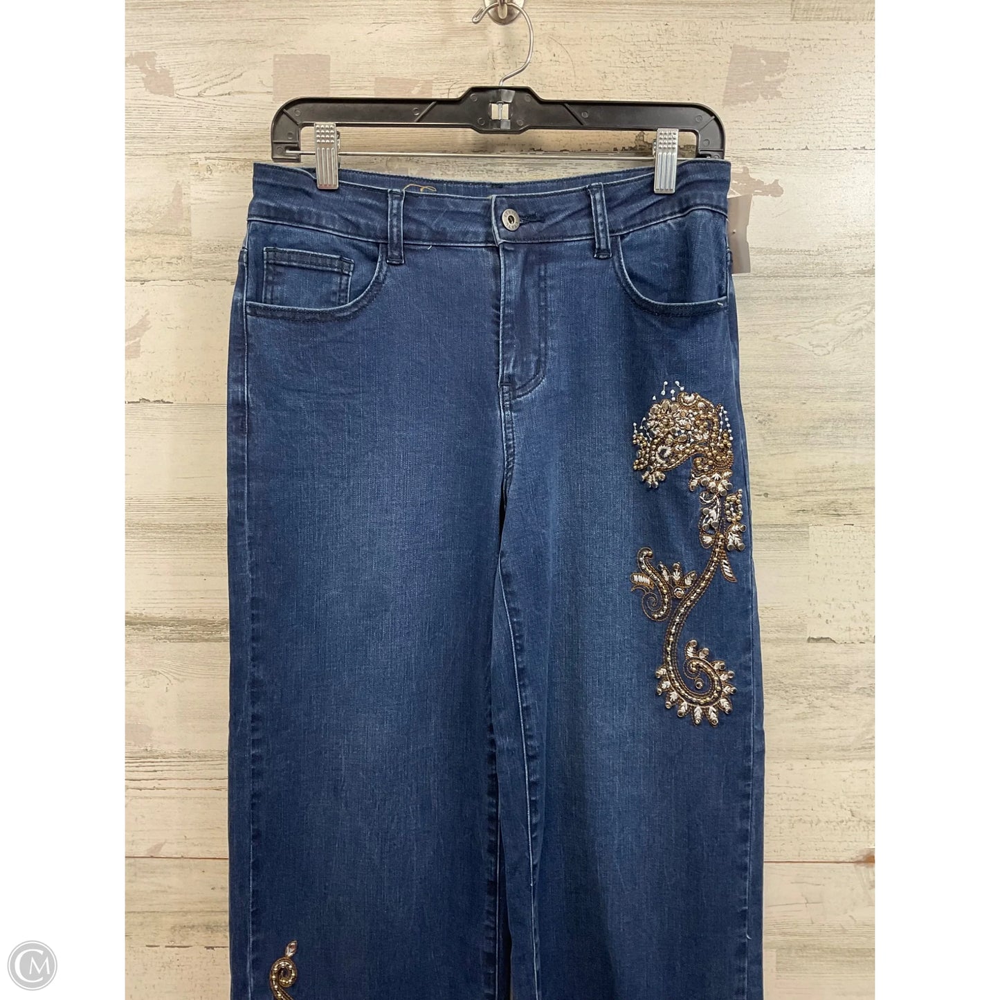 Jeans Wide Leg By Ethyl In Blue Denim, Size: 4