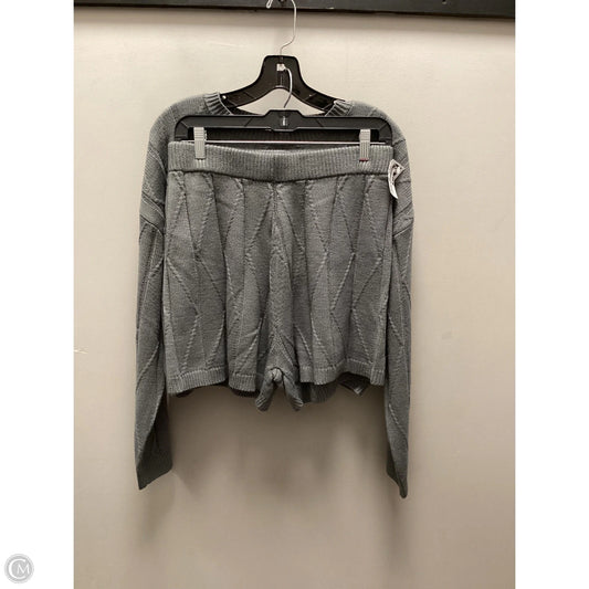 Skirt Set 2pc By Pink Lily In Grey, Size: L