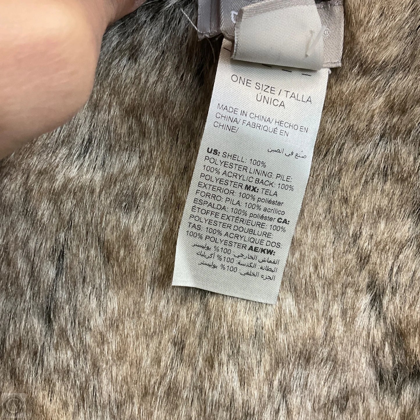 Coat Faux Fur & Sherpa By Chicos In Animal Print, Size: M