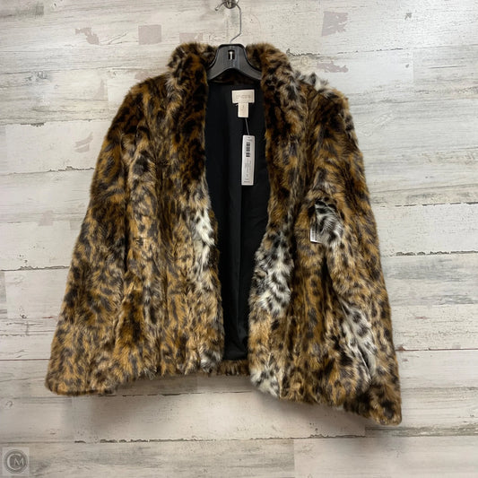 Coat Faux Fur & Sherpa By Chicos In Animal Print, Size: M