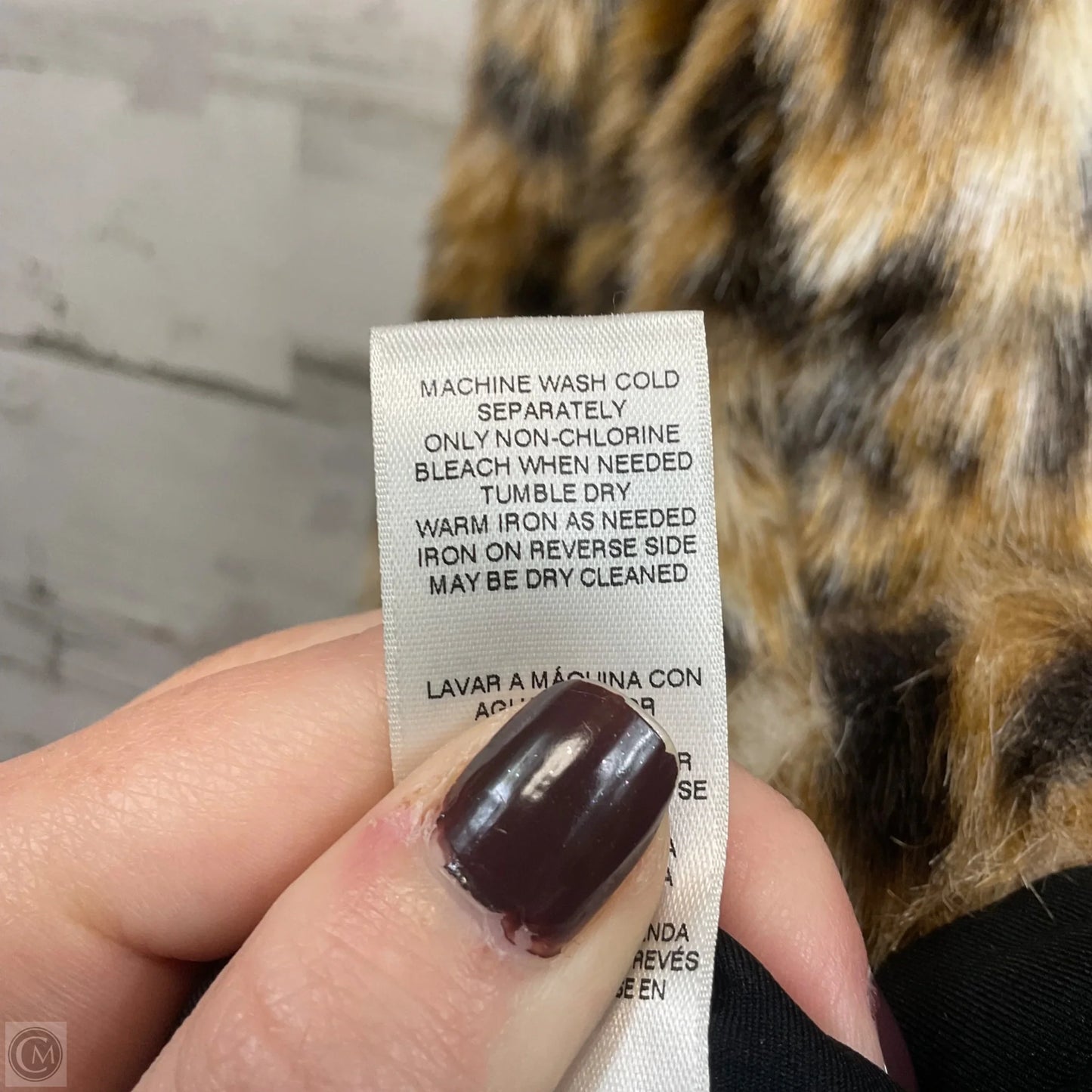 Coat Faux Fur & Sherpa By Chicos In Animal Print, Size: M