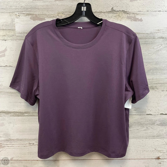 Athletic Top Short Sleeve By Lululemon In Purple, Size: S
