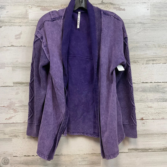 Cardigan By Leo And Nicole In Purple, Size: M
