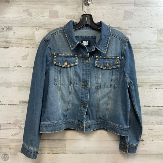 Jacket Denim By Frye In Blue Denim, Size: M